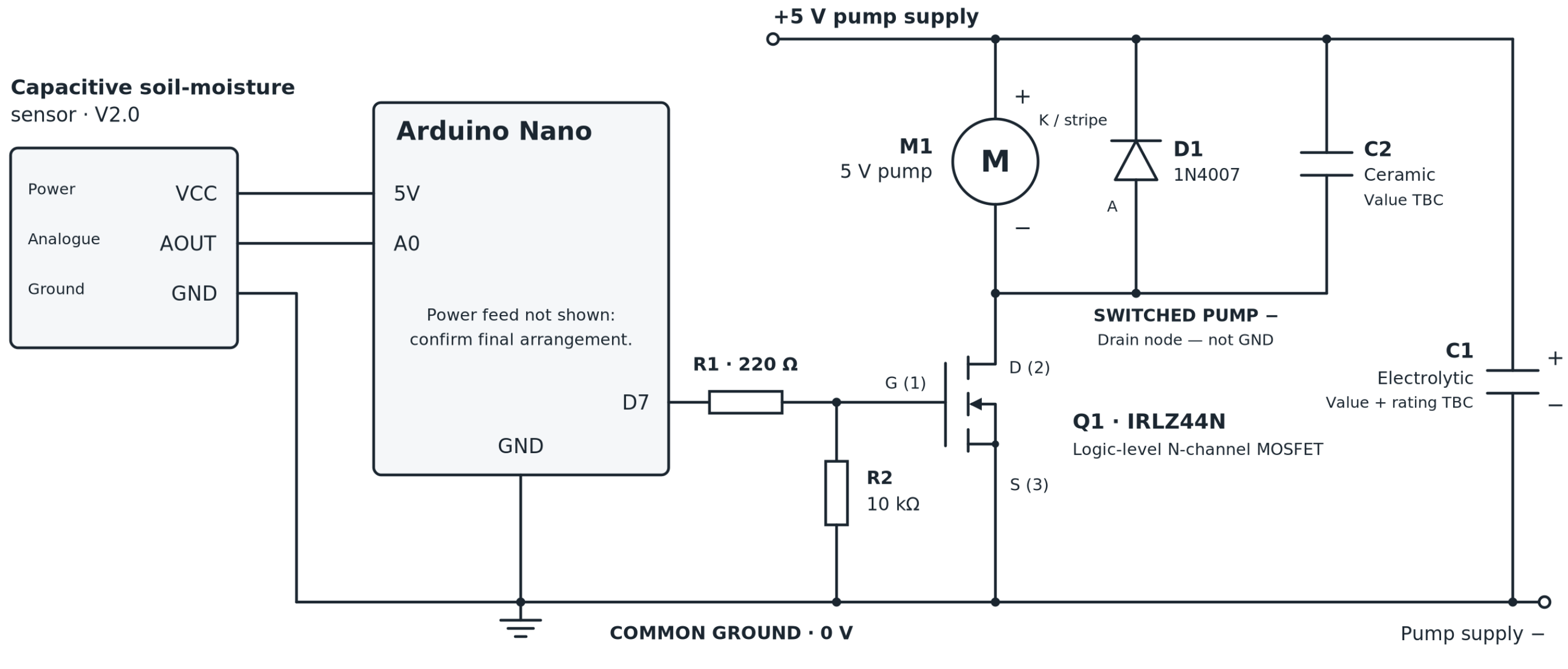 Circuit diagram for pump controller.
