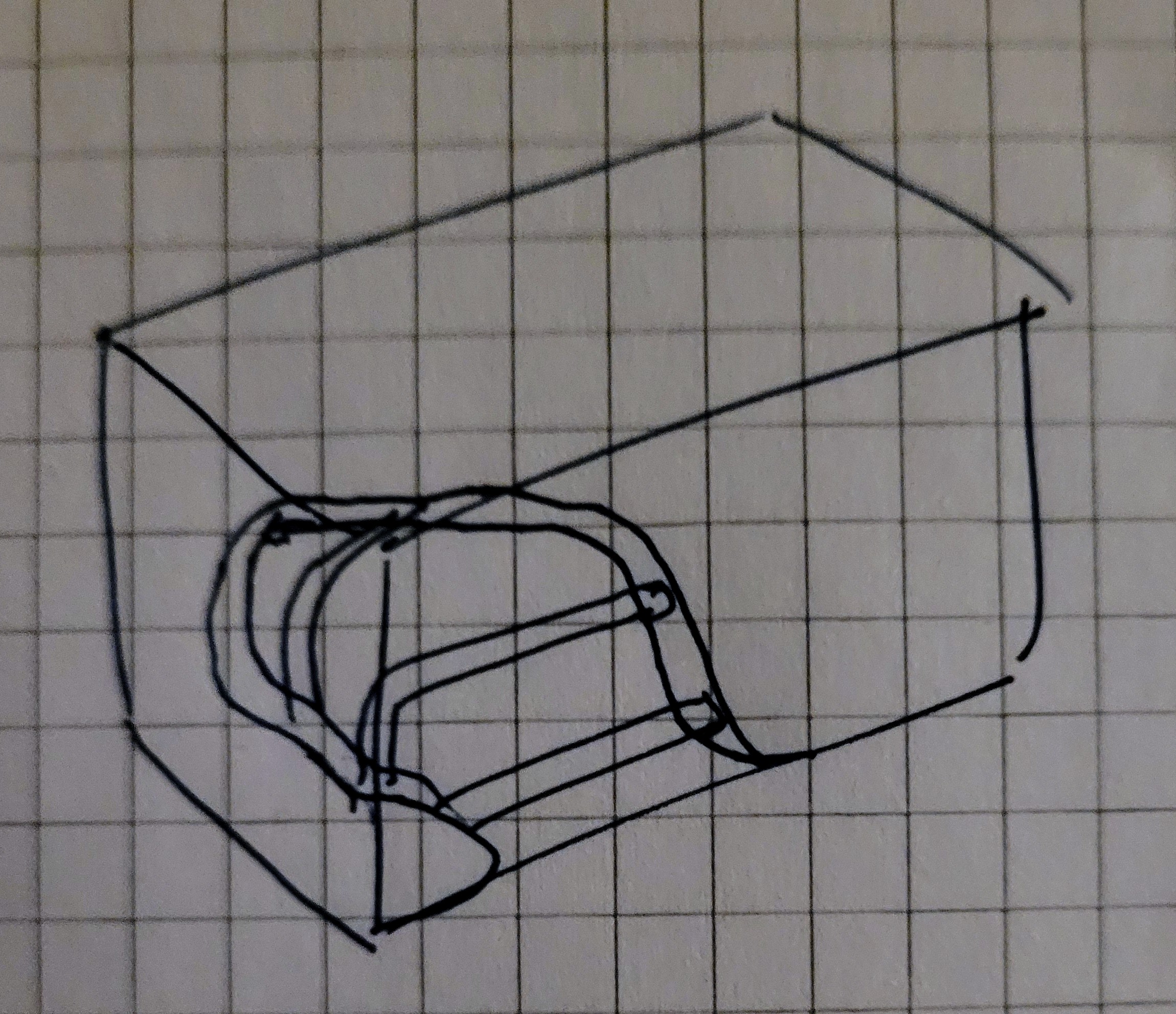 An early drawing of the laptop stand