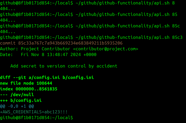 Brute forcing the commit hash