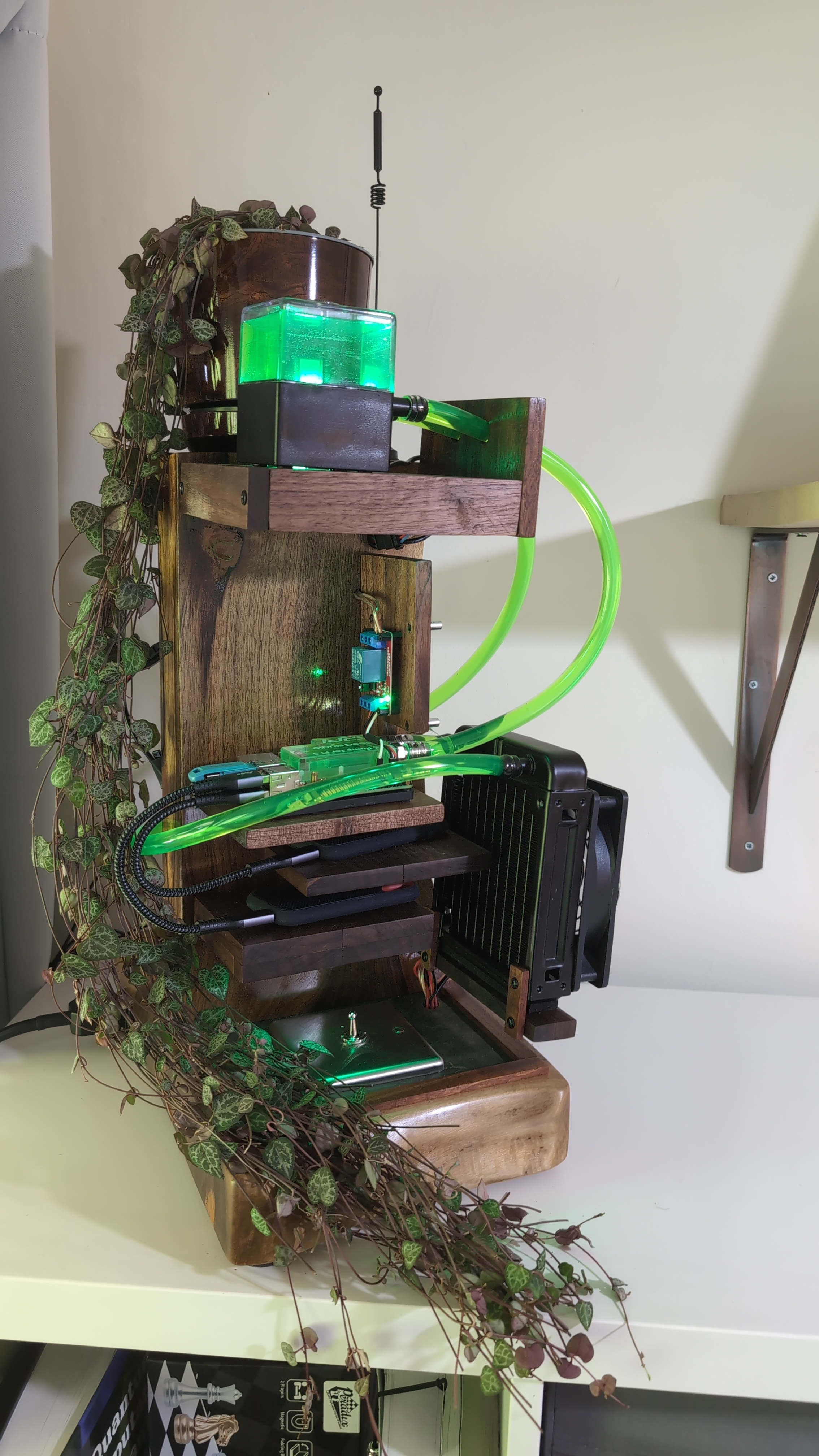 Water cooled Raspberry Pi treehouse stand